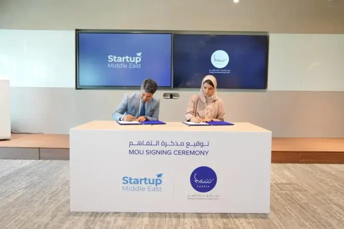 MoU , The , signed , Middle , Sheraa’s , CEO , of , Sheraa , and , Startup