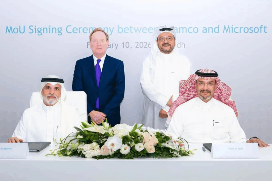 aramco, microsoft, saudi, sign, mou, industrial, ai, adoption, digital, capabilities, support