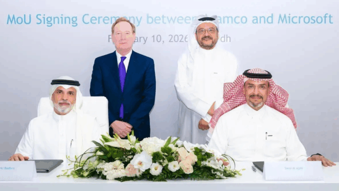 aramco, microsoft, saudi, sign, mou, industrial, ai, adoption, digital, capabilities, support